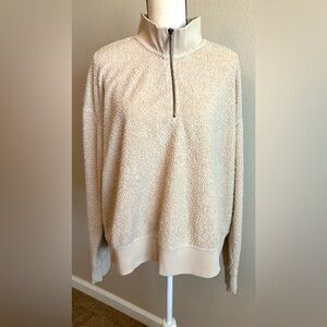 Natural Reflections Light Beige 1/4 Zip Pullover Size XL